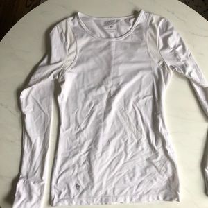 White Dry Fit Workout Top
